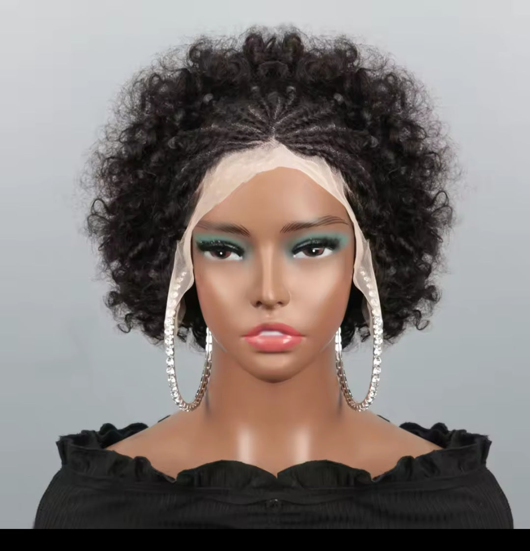 Lace Frontal Braided Human Hair Wig