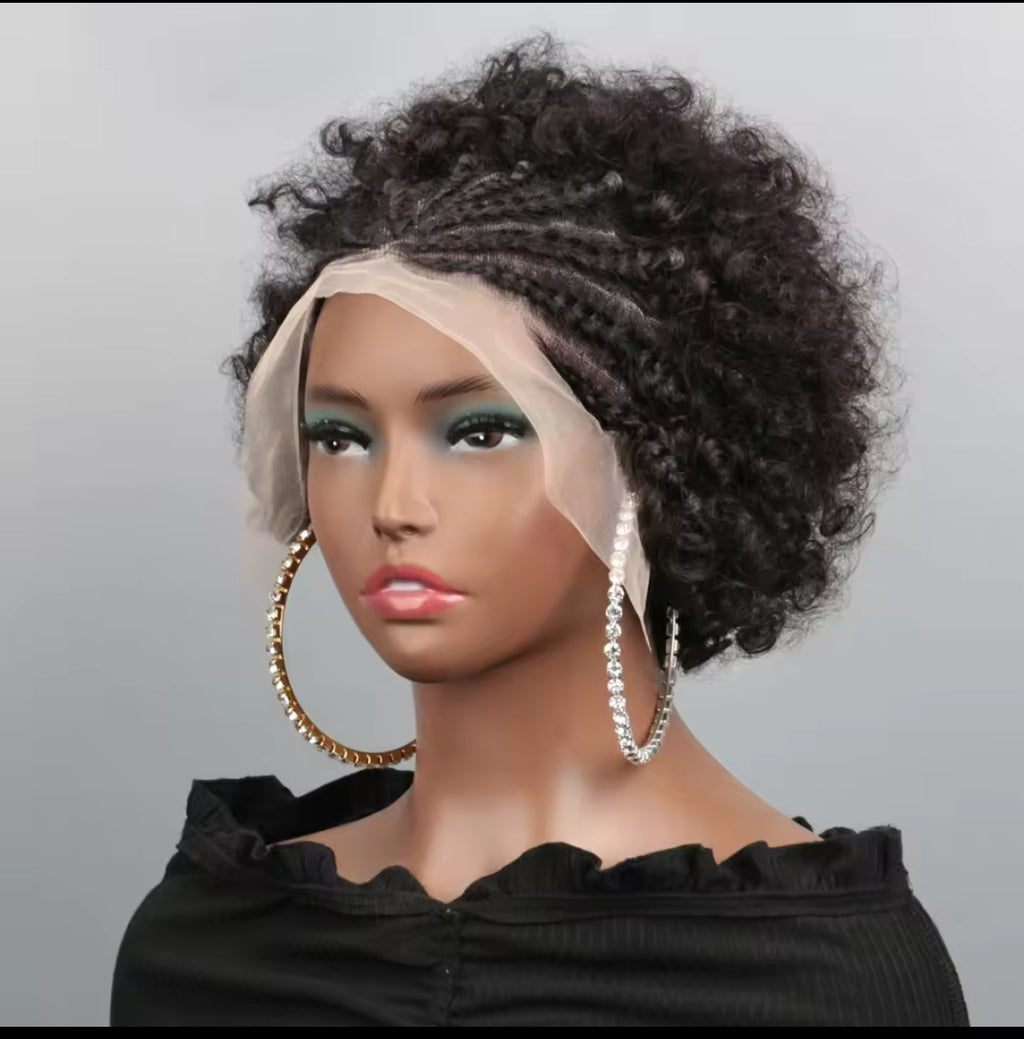 Lace Frontal Braided Human Hair Wig