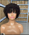Human Hair Afro Kinky Wig