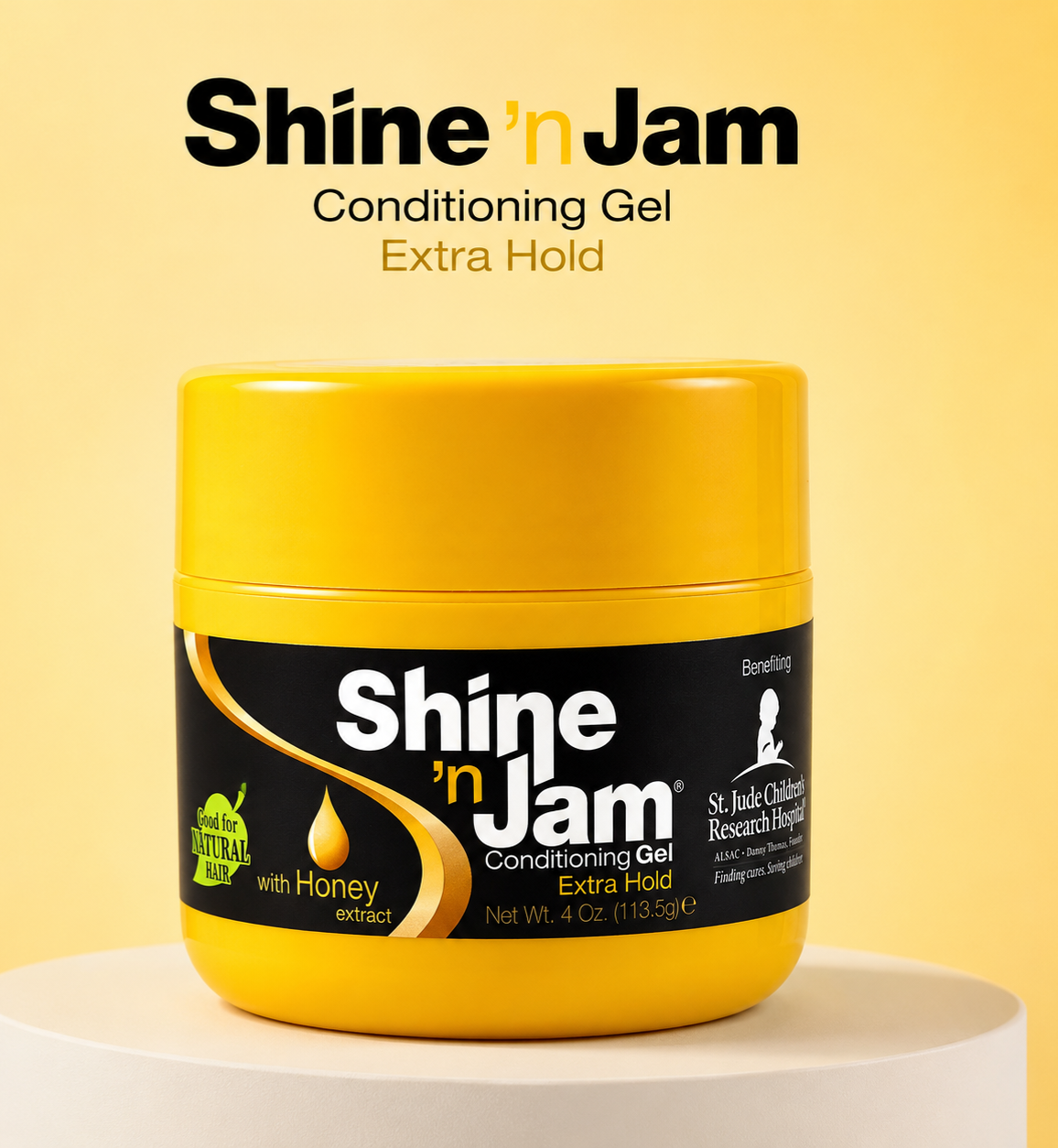 Shine 'n Jam Conditioning Gel with Honey Extract – Extra Hold Styling Gel for Braids & Edges (4oz & 8oz)