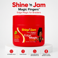Shine 'n Jam Magic Fingers Edge Magic for Braiders – Extreme Hold Edge Control Gel (4oz)