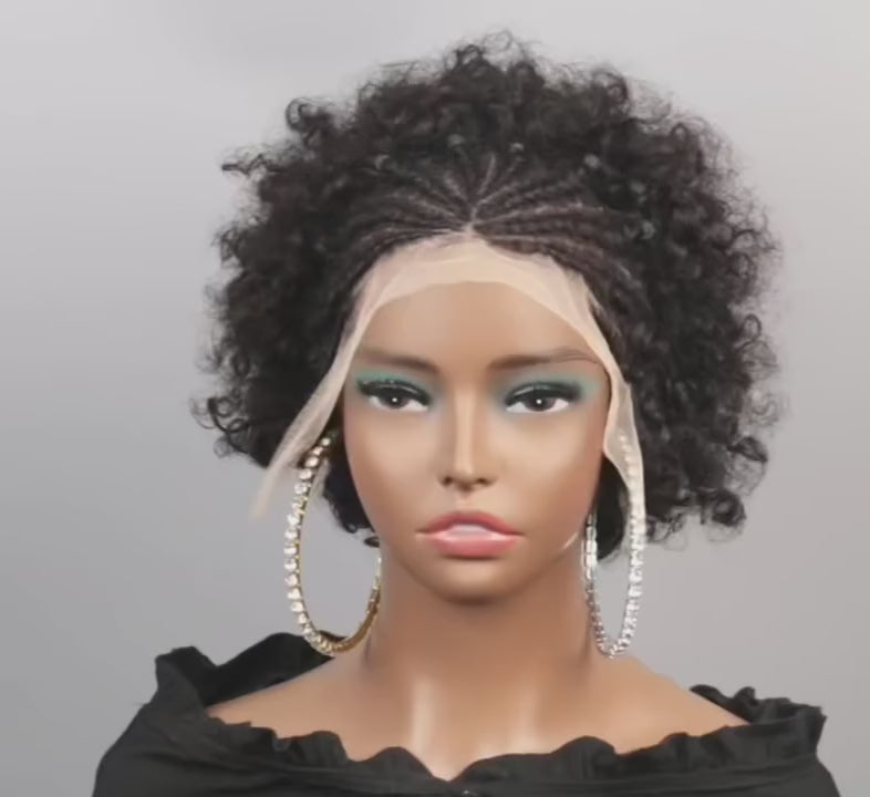 Lace Frontal Braided Human Hair Wig