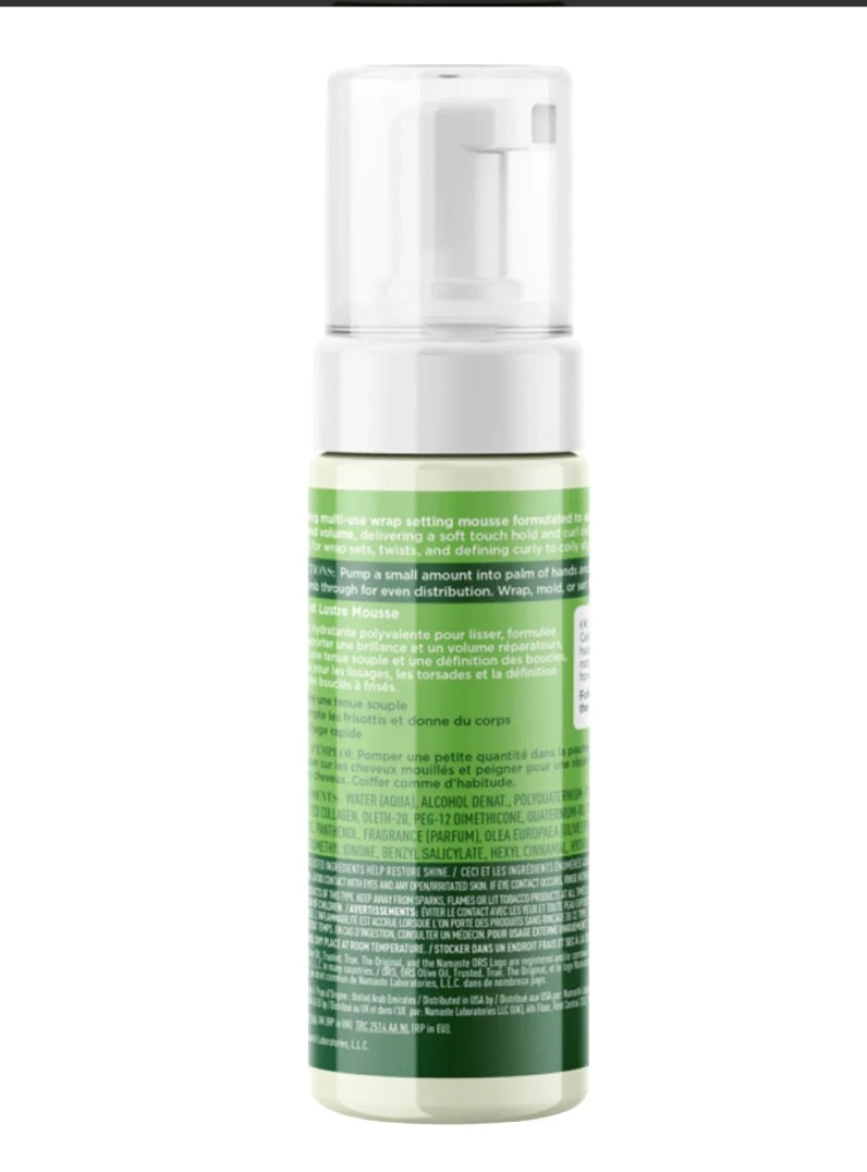 ORS Olive Oil Hold & Shine Wrap/Set Mousse with Coconut Oil – 110ml