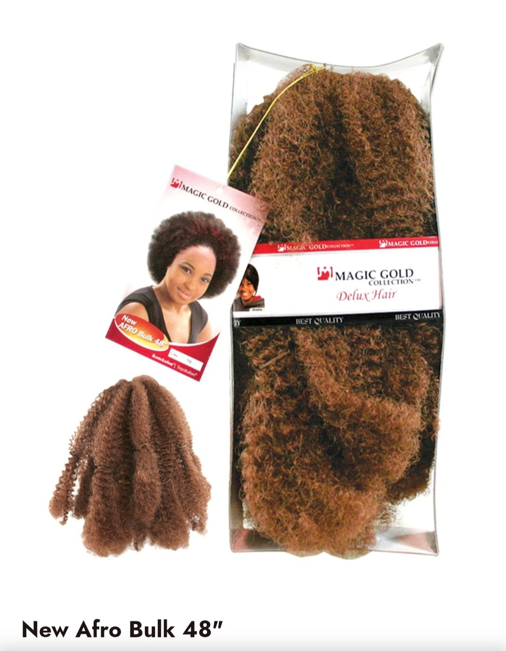 Magic Gold New Afro Bulk 48" Braiding Hair
